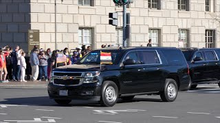 Iraq Prime Minister motorcades into Washington DC for a meeting with Biden