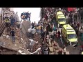 شاهد اللقطات الأولى لحادث انهيار منزل عزبة سعد ابو الريش دمنهور ووجود أسرة تحت الانقاض واصابة20شخصا