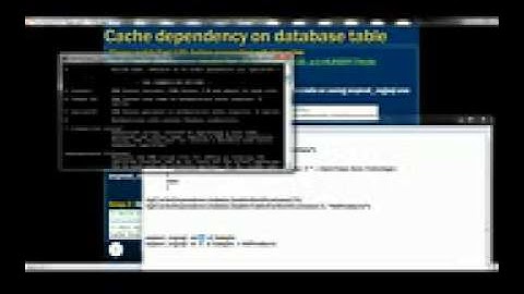 Cache dependency on sql server database table