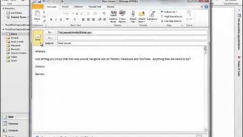 Write and Send a Basic Email in Outlook 2010