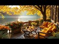 Quiet Jazz Cafe | Smooth Jazz in a Fresh Autumn Space with Wind Chimes