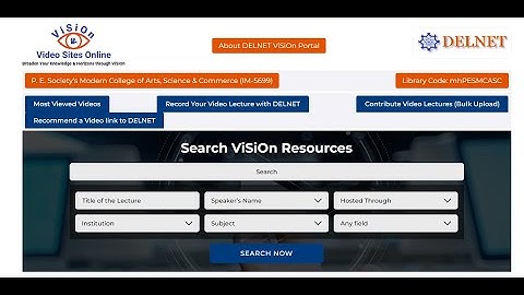 How to Access DELNET ViSiOn Portal