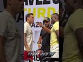 Chávez jr mira fijamente a Uriah Hall en intenso cara a cara antes de su regreso