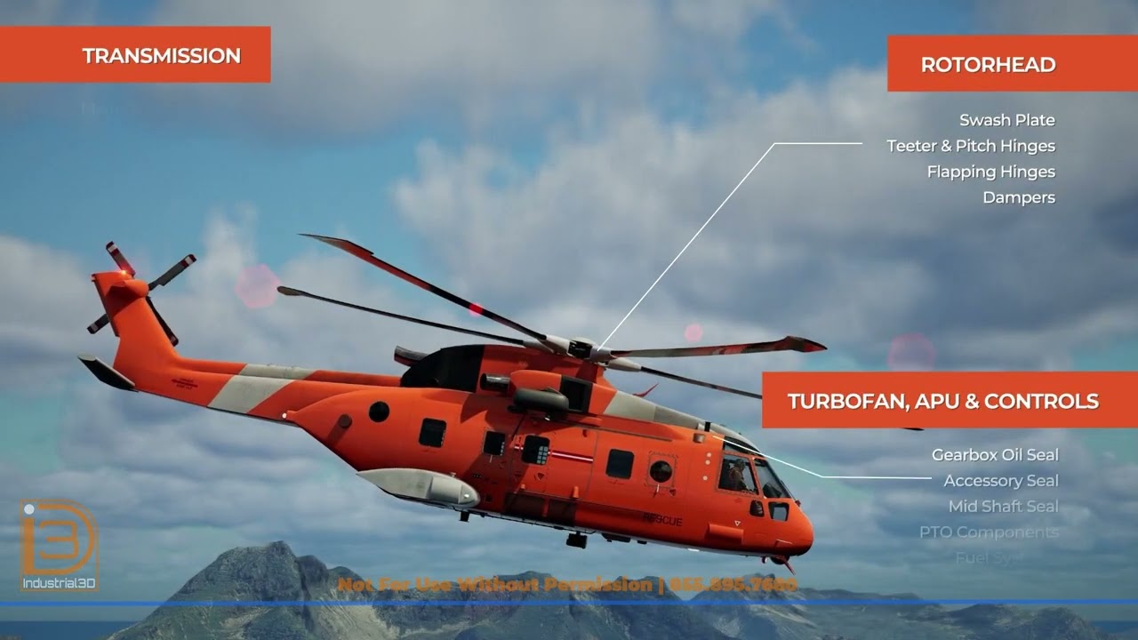 Omniseal® Seals in Action: Helicopter Search & Rescue Animation | Helicopter Rescue Animation | I3D