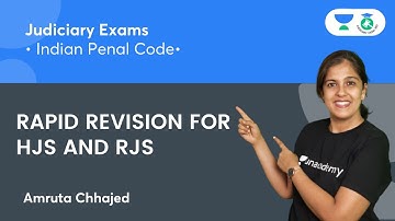 Rapid Revision for HJS and RJS | Indian Penal Code | Amruta Chhajed
