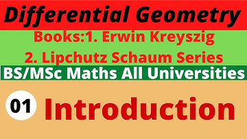 1. Differential Geometry | Erwin Kreyszig & Lipschutz Schaun Series