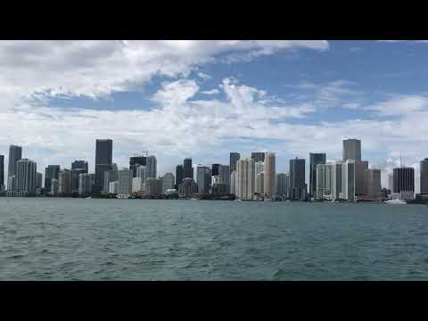 Miami skyline amazing view video 2018