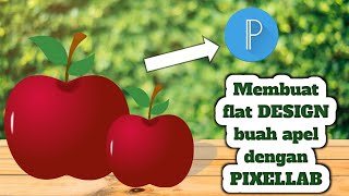 Flat Design PIXELLAB application/ How to make fruit design (Apple fruit) screenshot 2
