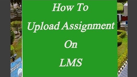 How to Upload Assignment On LMS || LMS || Assignment on LMS
