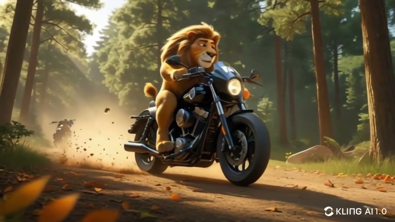The Lion Police Officer Rocky Motorcycle Chase!🦁👮‍♂️🏍️💨🚨🔥