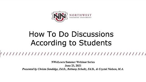 How to do Discussion Boards According to Students