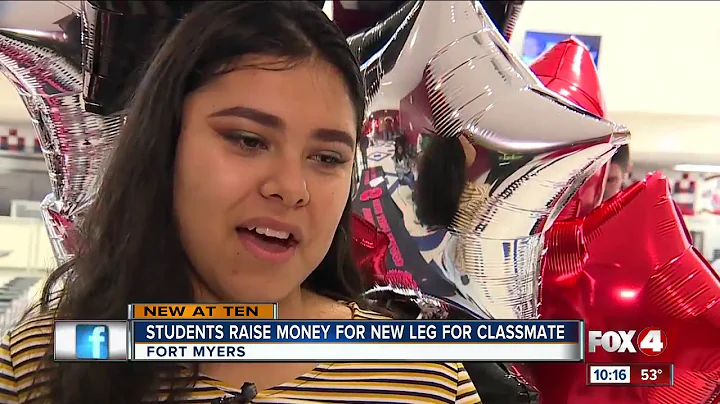 High school student walks for the first time after classmates raise funds for prosthetic leg