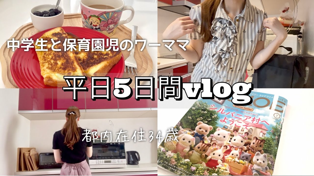 【都内ワーママ平日vlog】平日はノーマネーデー✊🏻/MOEシルバニア特集/毎日自炊/ワーママの日常