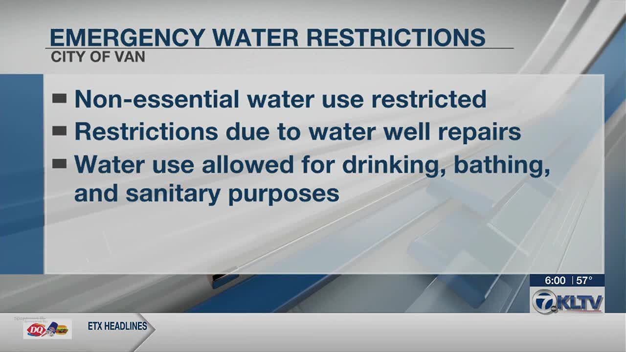 City of Van Stage 5 water restrictions cause school closures, game cancellations
