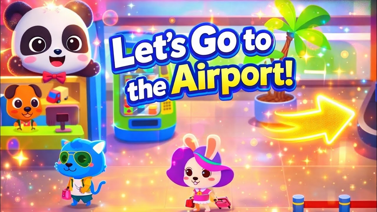 Baby Panda’s Airport ✈️ | Airport Game for Kids 🐼 | Fun & Learning Gameplay