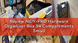 Review AIDY-PRO Hardware Organizer Box 34 Compartments Small Parts Organizer with Removable Dividers