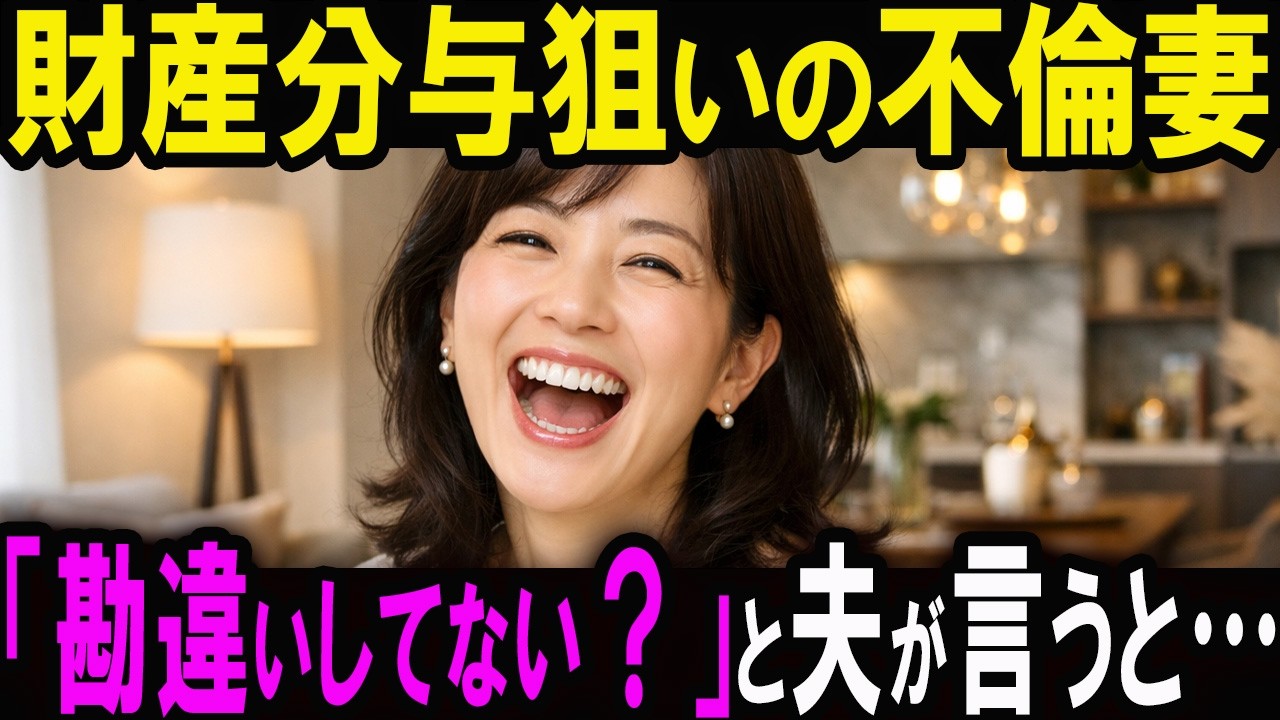 【修羅場】「この家は私の資産」と勘違いした不倫妻。夫が書類を出して勘違いを正した結果、パート貯金も養育費も失い…【スカッと】