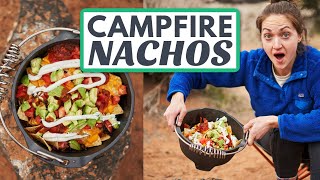 How to Make NACHOS WHEN CAMPING: Easy Dutch Oven Nachos Over the Campfire!