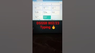 🔥DSSSB Post Code - 802/23 Typing #dsssb #dsssbnotice #dsssb2025