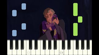Video thumbnail of "piano tutorial "HELLFIRE" from The Hunchback of Notre-Dame, Disney, 1996, with free sheet music"