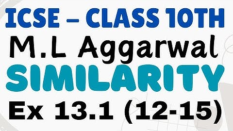 Class 10 | M.L Aggarwal | Similarity | Ex 13.1 | Part 06
