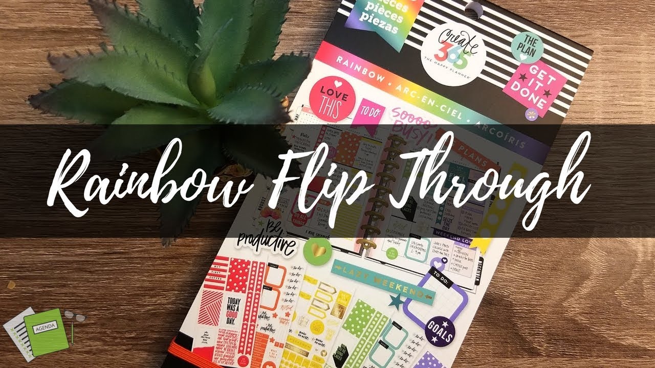 HAPPY PLANNER RAINBOW STICKER BOOK | Flip Through - YouTube