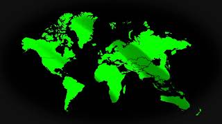 World Map Green Flag Animation Full HD | Visual Effects