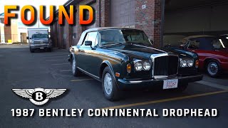 FOUND: RARE 1987 Bentley Continental Drophead | 4K 1987 Bentley Continental Convertable