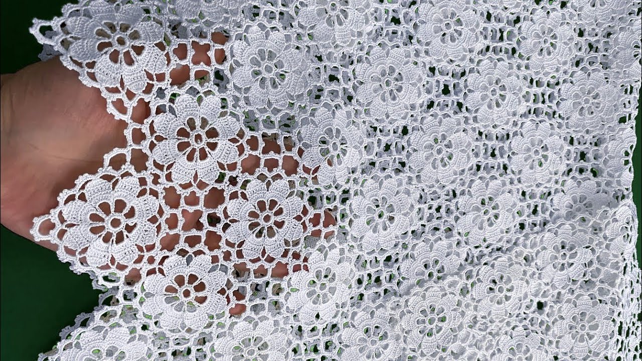 Crochet Flower Motif Pattern 🌸 Easy & Stylish Tutorial | No Border Needed 🧶 Free Size Design