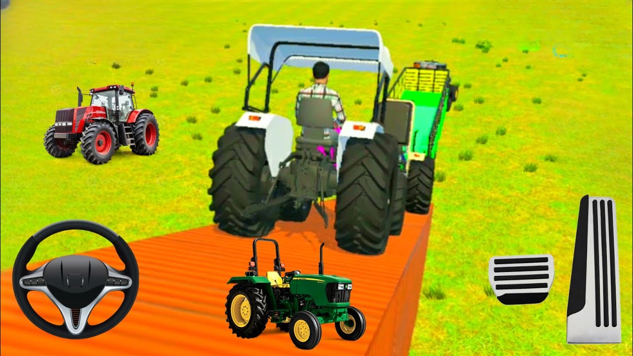 🤣Tractors Loded Tha BIG😫 Troli On Stunt Road | #gameplay  #tractorgames  #androidgames