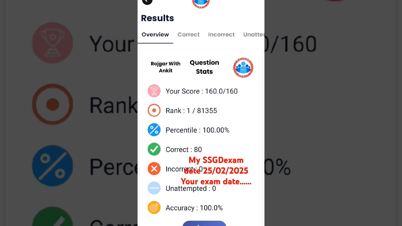 SSC GD mock test 160/160 rank 01. _