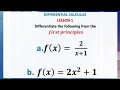 How to differentiate from the first principles| Differential Calculus| A level maths