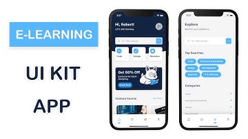 Flutter UI - E-Learning UI App - Home - Course - Explore - Account Page - Speed Code