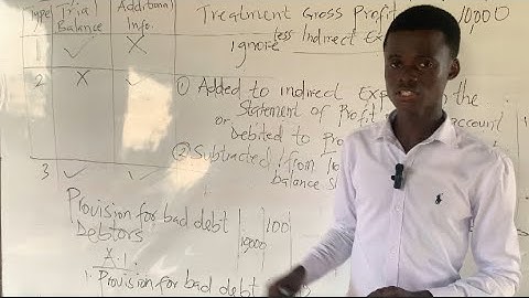 ADJUSTMENTS OF FINAL ACCOUNTS OF A SOLE TRADER- Part 2