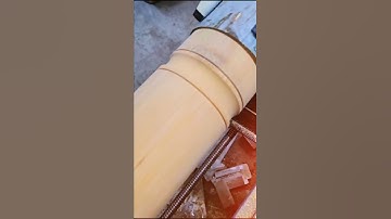 Bamboo cup making turning cut AUTO wood lathe