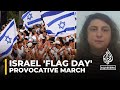 Direct intention to set fire at flag march israeli activist