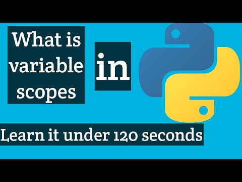 Variable Scope in python explained in 120 seconds!