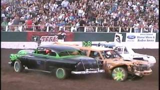 A story of two unusual destruction derby cars at the Sacramento Fair 2009