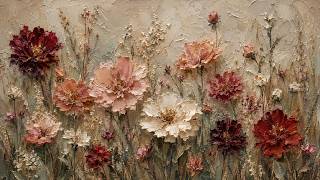 Elegant 3D Floral Art 🌸 Vintage Textured Painting for Samsung Frame TV | 4K screenshot 4