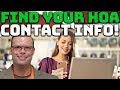 How to Find Your HOA's Contact Information!