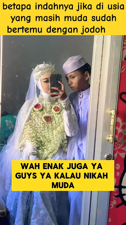 pasangan pengantin bocil romantis bikin jomblo baper ‼️ #romantis #nikahmuda #nikah  #pengantinviral