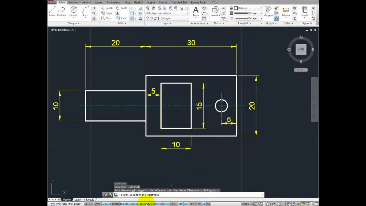 Stira Di Autocad Modifica Veloce Del Disegno