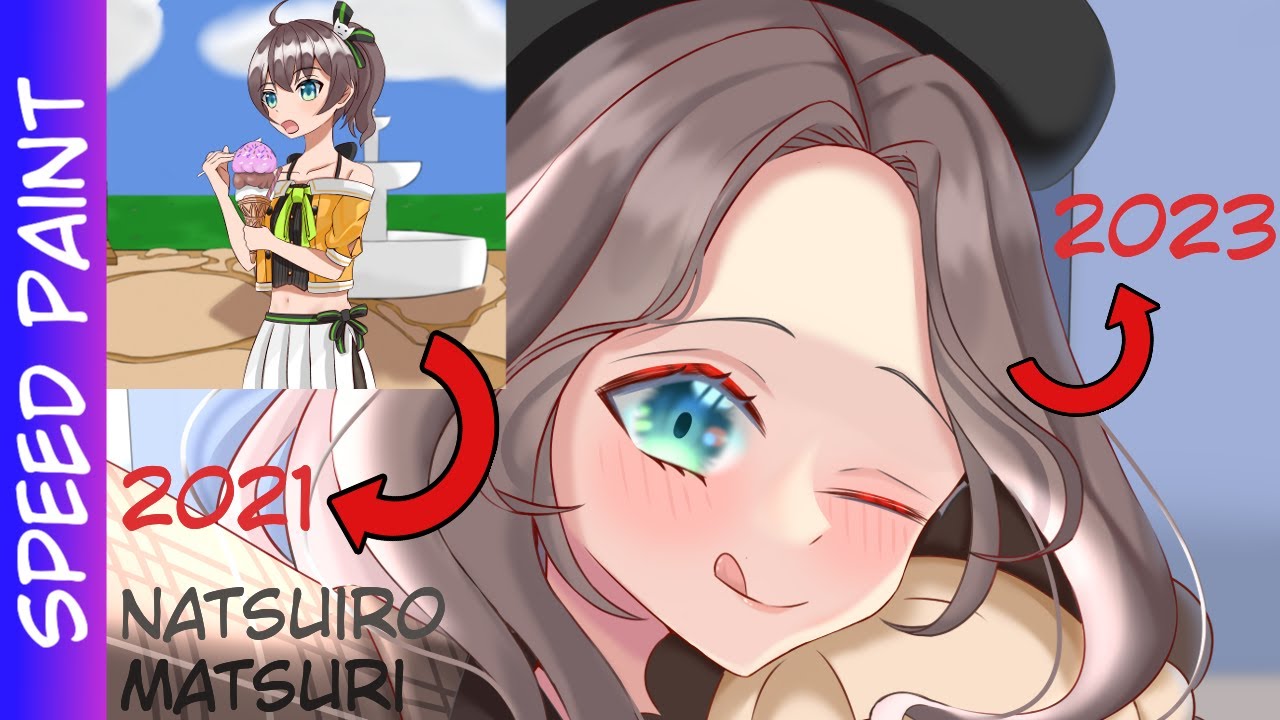 my-2nd-times-draw-matsuri-after-2-years-speed-paint-hololive