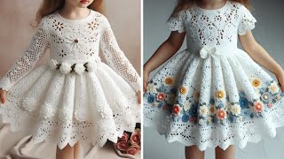 ❤️ Beautiful Crochet Woolen Frock Designs For Kids