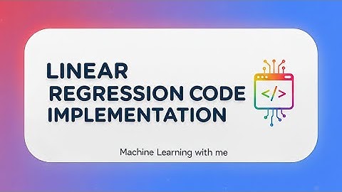 Linear Regression code Implementation in Python | ML from Scratch