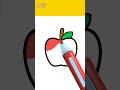 How to Draw Apple 🍎 | Easy & Simple #howtodraw #drawingtutorial #easydrawing #kidsdrawing