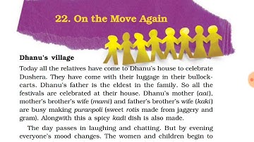 Class 5th EVS chapter 22 on the move again full explaination हिंदी में