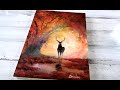 Autumn Landscape | Easy Painting For Beginners | Abstract Art | Acrylics