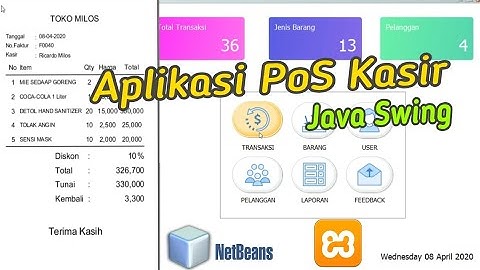 Aplikasi Sistem Penjualan Kasir Java Netbean