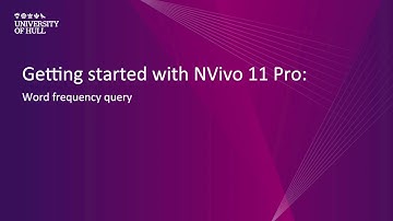 NVivo 11 Pro: Word frequency query